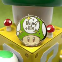 Living Life Mushroom - Enamel Pin - Thumbnail 4