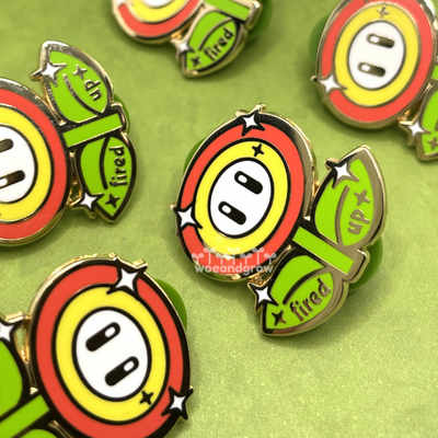 Fired up flower - enamel pin - Thumbnail 1