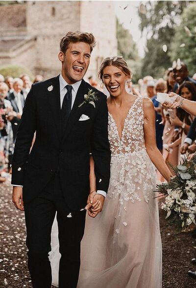 Simple A Linet Lace Appliques Boho Beach Wedding Dress Bridal Gowns