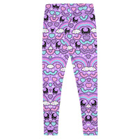 Rainbow Spooky Bats Purple Leggings - Thumbnail 4