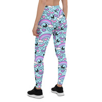 Rainbow Spooky Bats Blue Leggings - Thumbnail 12