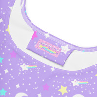 Starry Glitter Purple Skater Dress - Thumbnail 6