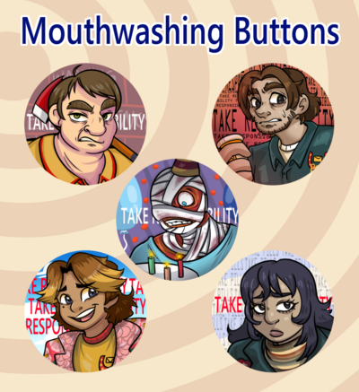 Mouthwashing Buttons Bundle