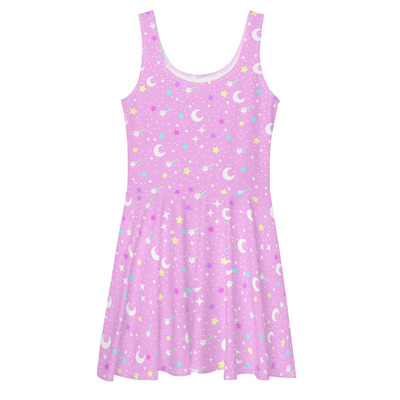 Starry glitter pink skater dress - Thumbnail 4