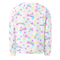 Starry Party White Unisex Sweatshirt - Thumbnail 30