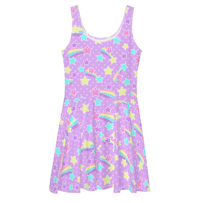 Starry Party Purple Skater Dress