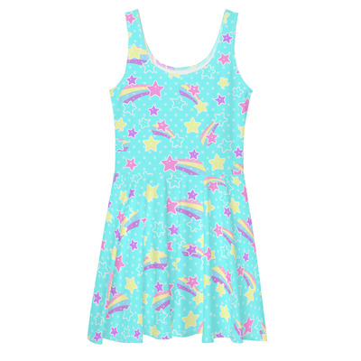 Starry Party Blue Skater Dress