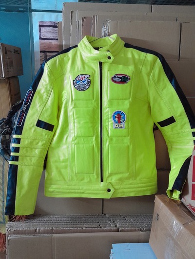 Welcome Christmas Simply Style Handmade Neon Green Outerwear Jacket XS - 6XL