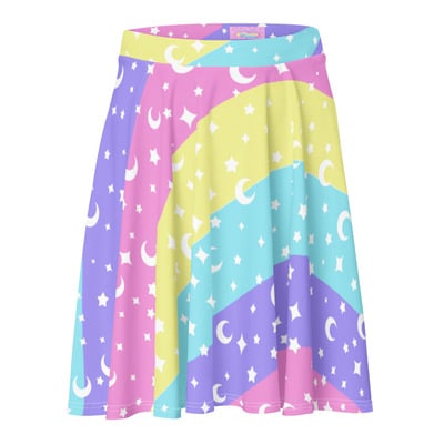 Cosmic Rainbow Skater Skirt