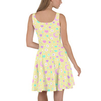 Magical Spring Yellow Skater Dress - Thumbnail 5