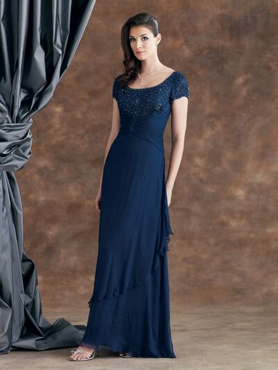 Simple Mother of Bride/ Groom Dress Royal Blue Evening Formal Gowns Prom Dress
