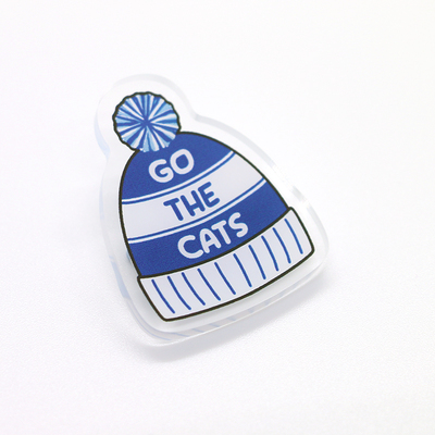 Go The Cats Beanie Badge