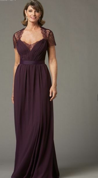 Simple Mother of Bride/ Groom Dress Lace Wine Red Evening Formal Gowns Prom Dress