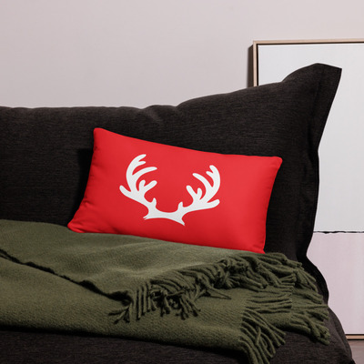 Xmas Antlers throw Pillow