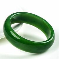 Green chalcedony bracelet imitation Hetian jade jadeite jade girl spinach green jade jade color fashion bracelet - Thumbnail 2