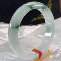 Natural jade bracelet ice glutinous floating flower jade bracelet female circle imperial concubine jade bracelet prosperous husband bracelet - Thumbnail 6