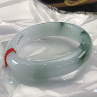 Natural jade bracelet ice glutinous floating flower jade bracelet female circle imperial concubine jade bracelet prosperous husband bracelet - Thumbnail 8