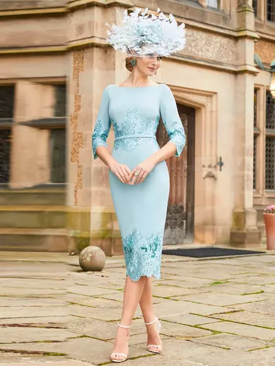 Exquisite Mother of the Bride/ Groom Dresses with Jacket Sheath Wedding Guest Dress Customized Applique Bow