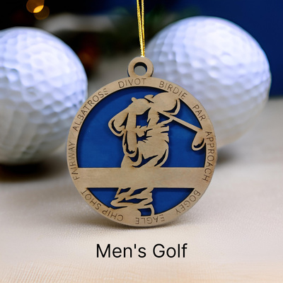#287 Boy's Golf Christmas Ornament