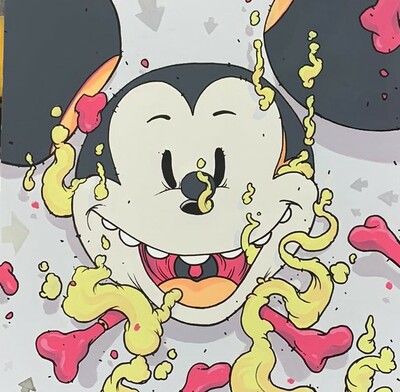 Painting by Moi Martos "The Mouse is mine now"