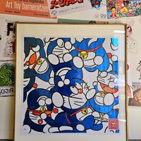 Oversize Varnish Print by Miguel Ángel Fúnez "Blue Cosmic Cat Mincemeat" - Thumbnail 8