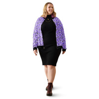 Magical Kawaii Spooky Bats Purple Unisex Bomber Jacket - Thumbnail 17