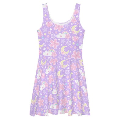 Cherry blossom dreams purple skater dress - Thumbnail 2