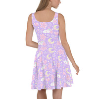 Cherry Blossom Dreams Purple Skater Dress - Thumbnail 5