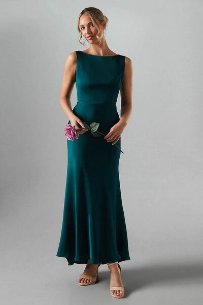 Green Sheath Mother of the Bride/Groom Dress Simple Evening Formal Wedding Guest