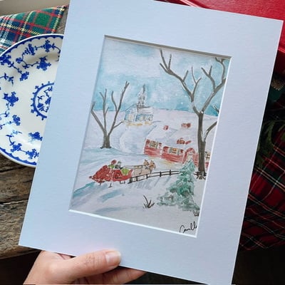 “Cozy Cottage” 8x10 matted print