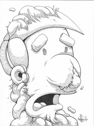 Drawing by Dhani Barragan "Astonished Milhouse"