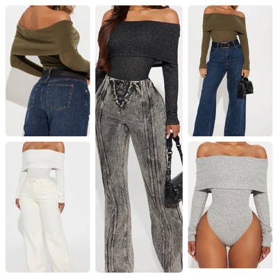 Off The Shoulder Bodysuit-TD