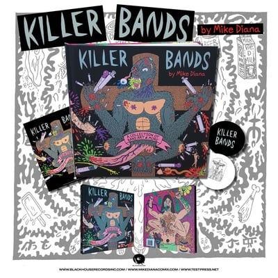 MIKE DIANA "Killer Bands" BOOK (w/Poster and Buttons)
