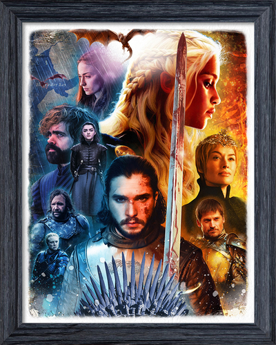 The Son of Ice and Fire (Original Hand Embellished Canvas Artwork)