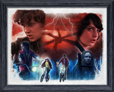 Stranger Things Season Two (Original Hand Embellished Canvas Artwork)
