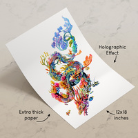 Coral Dragon - Premium Holographic Poster - Thumbnail 1