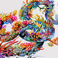 Coral Dragon - Premium Holographic Poster - Thumbnail 3