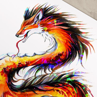 Nguruvilu Fox Dragon - Premium Holographic Poster - Thumbnail 3