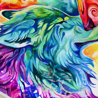 Nuzzling Wolves II - Premium Holographic Poster - Thumbnail 3