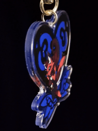 Hot Gold Stamped Keychain - Willow The Somali Cat