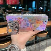 Glitter Butterfly Pattern Case For iPhone 16 15 14 13 IPS628 - Thumbnail 5