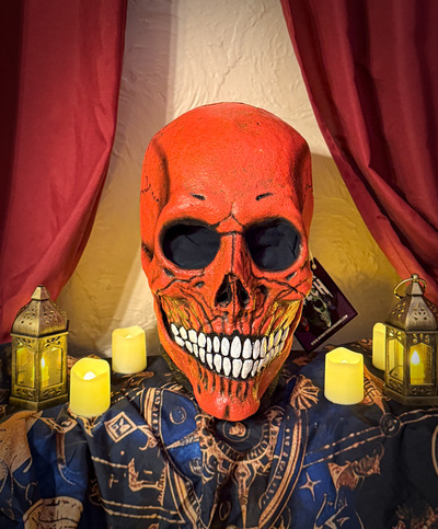 Mister Skulch ORANGE -- Full Head Latex Halloween Mask -- Factory Edition