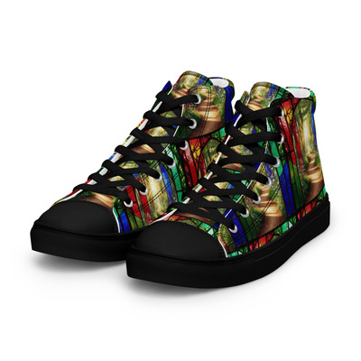 Glass Forest Womens high top canvas shoes