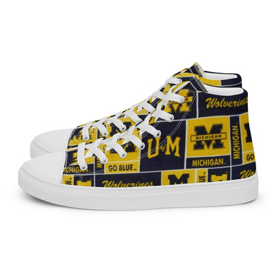 U of M Womens high top canvas shoes