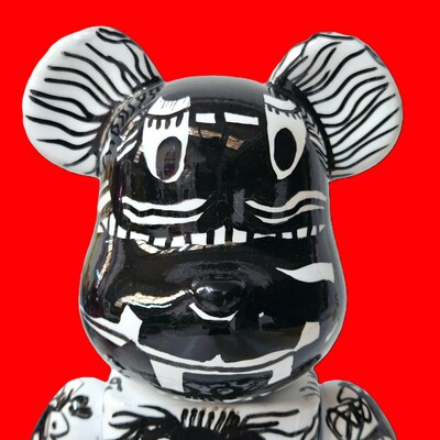 Custom Bearbrick 400%: UNTITLED 2 by XAVI CARBONELL