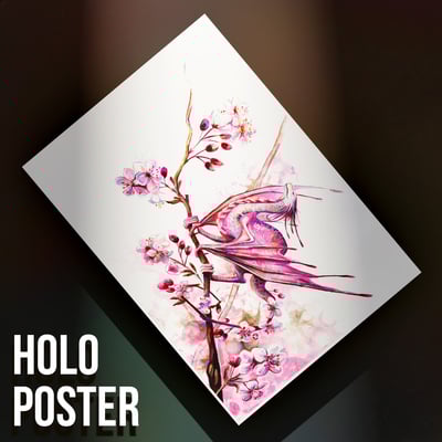 Sakura dragon - premium holographic poster - Thumbnail 2
