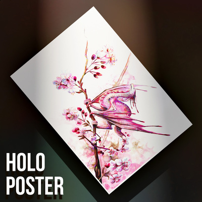 Sakura Dragon - Premium Holographic Poster