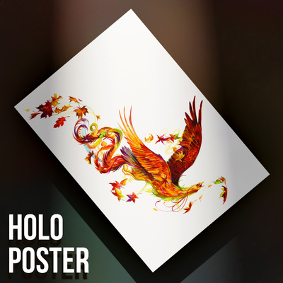 Falling Leaf Phoenix - Premium Holographic Poster