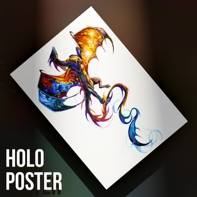 Celestial Dragon - Premium Holographic Poster