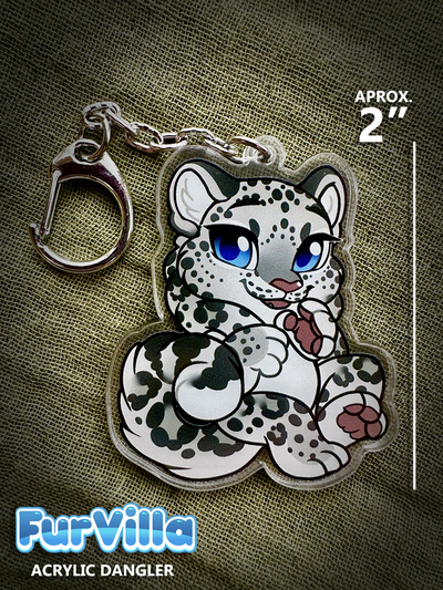 Acrylic Dangler - Snow Leopard